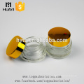 pot de cosmétique en verre transparent de taille différente de vente chaude pour la crème de visage